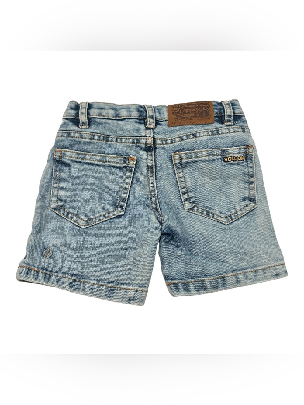 Volcom Denim Jean Shorts Baby 12M Adjustable Waist Logo Skater